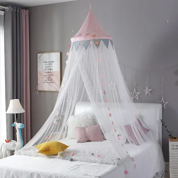 חדר תינוק כילה נגד יתושים הילד למיטה, וילון החופה סביב העריסה רשת המיטה אוהל baldachin קישוט ילדה השינה אביזרים Dropship